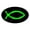 White, variant on CafePress - Neon Green Jesus Fish Oval Sticker - Sticker (Oval)