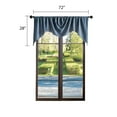 thumbnail image 3 of Martha Stewart Naples Chenille Argentina Shaped Valance, Navy, Blue, Rod Pocket, Light Filtering, Indoor, 1 Piece, Adult, 72" x 28", 3 of 7