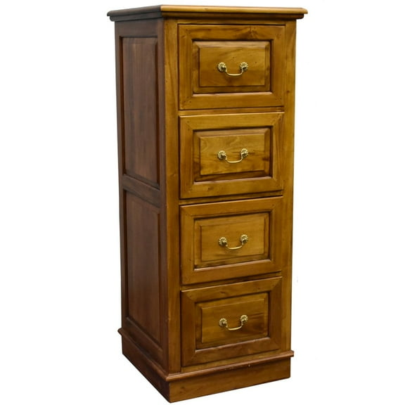 Crafters and Weavers Legacy 4 Drawer File Cabinet - Light Brown Walnut