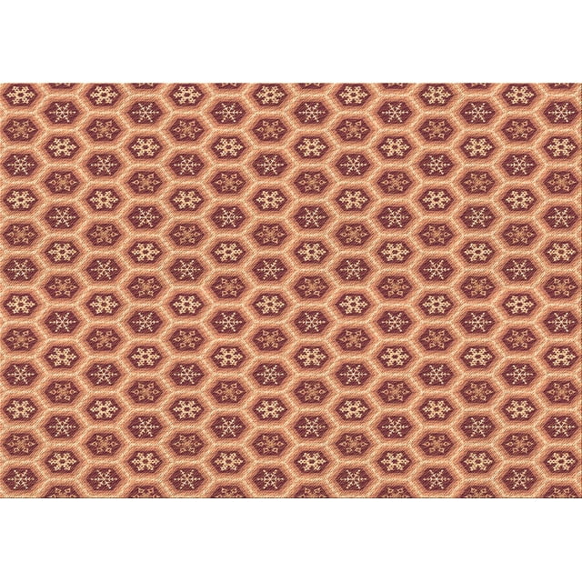 Ahgly Company Machine Washable Indoor Rectangle Transitional Grapefruit Red Area Rugs, 2' x 4'