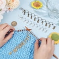 thumbnail image 3 of 3Pcs 3Colors Brass Knitting Row Counter Chains Alloy 0 to 9 Number Charm Metal Stitch Markers for Knitting Weaving Sewing Accessories for DIY, 3 of 6
