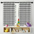 thumbnail image 5 of Blackout Kids Curtains,Black and White Checkerboard Checkered Pattern Childrens Insulated Curtains Set Of 2,Bedroom Essentials,Toddler Room Decor 42"x54", 5 of 5