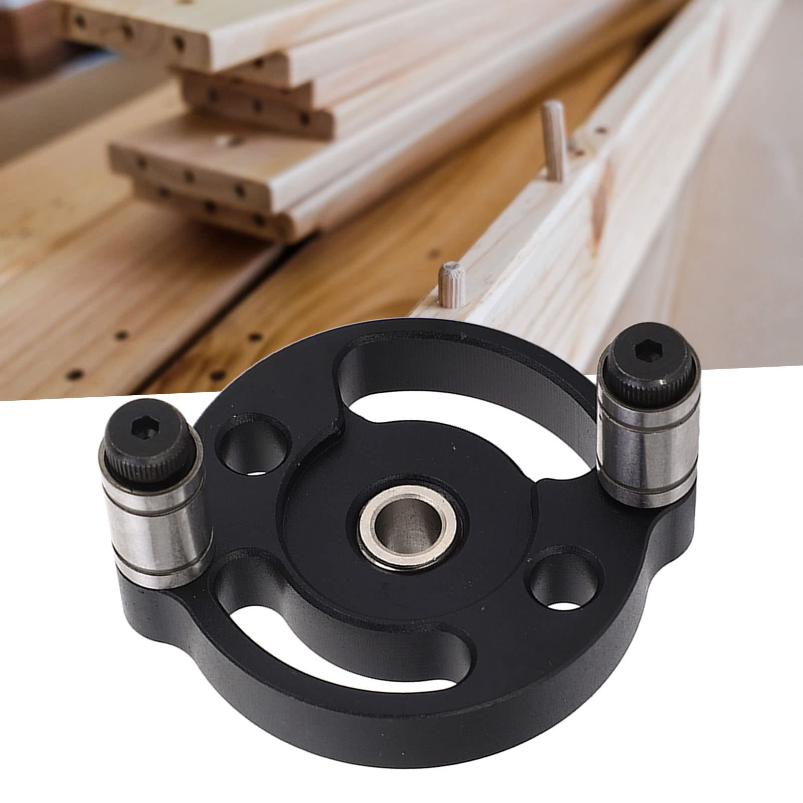 Self Centering Doweling Jig Woodworking Hole Drill Positioner Locator Self Adaptive Round Hole Punch Locator Set with Drill Bushings