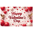 thumbnail image 1 of Valentine's Day Banner Heart Balloons Pink Roses Gift Box Backdrop Party Supplies Photography Props Romantic Decorations Festive Décor Background, 1 of 4
