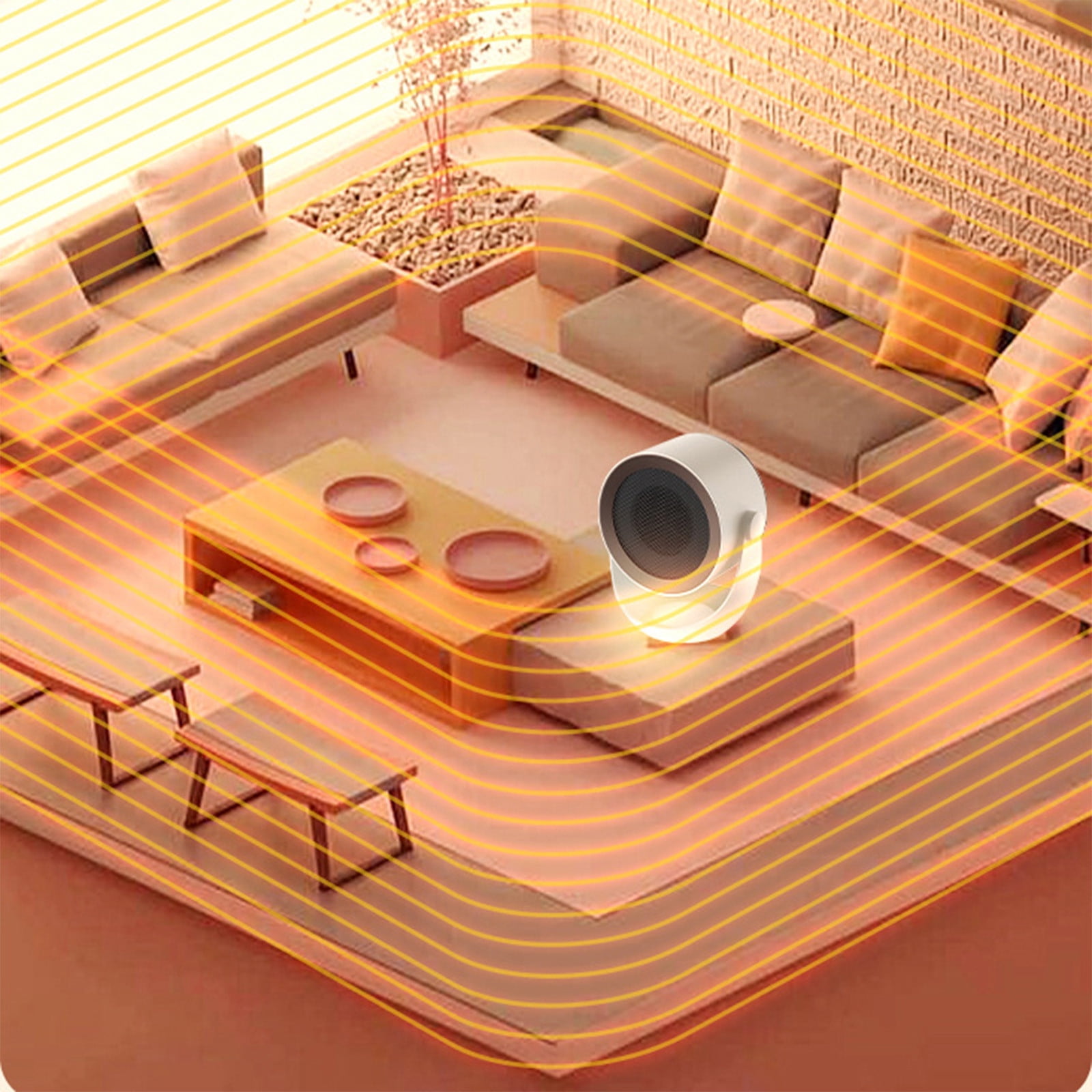 EGYMEN Compact Heating Fan, Quick Heating Portable Foot Warmer with Stylish Design, Energy-efficient Desk Heater for Home and Office, Safe and Lightweight Warmer for Cozy Spaces