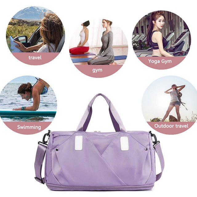 Oxford Fitness Bag Bolsas de gimnasio portátiles de gran capacidad para hombres y mujeres (púrpura) Ndcxsfigh Para Estrenar
