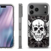 For iPhone 17 Pro Max Protective Shockproof Phone Case, by OneToughShield - Grunge Skull