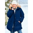thumbnail image 5 of Woman Within Plus Size Arctic Parka Jacket & Hood 34" Long Down Blend Winter Coat, 5 of 6