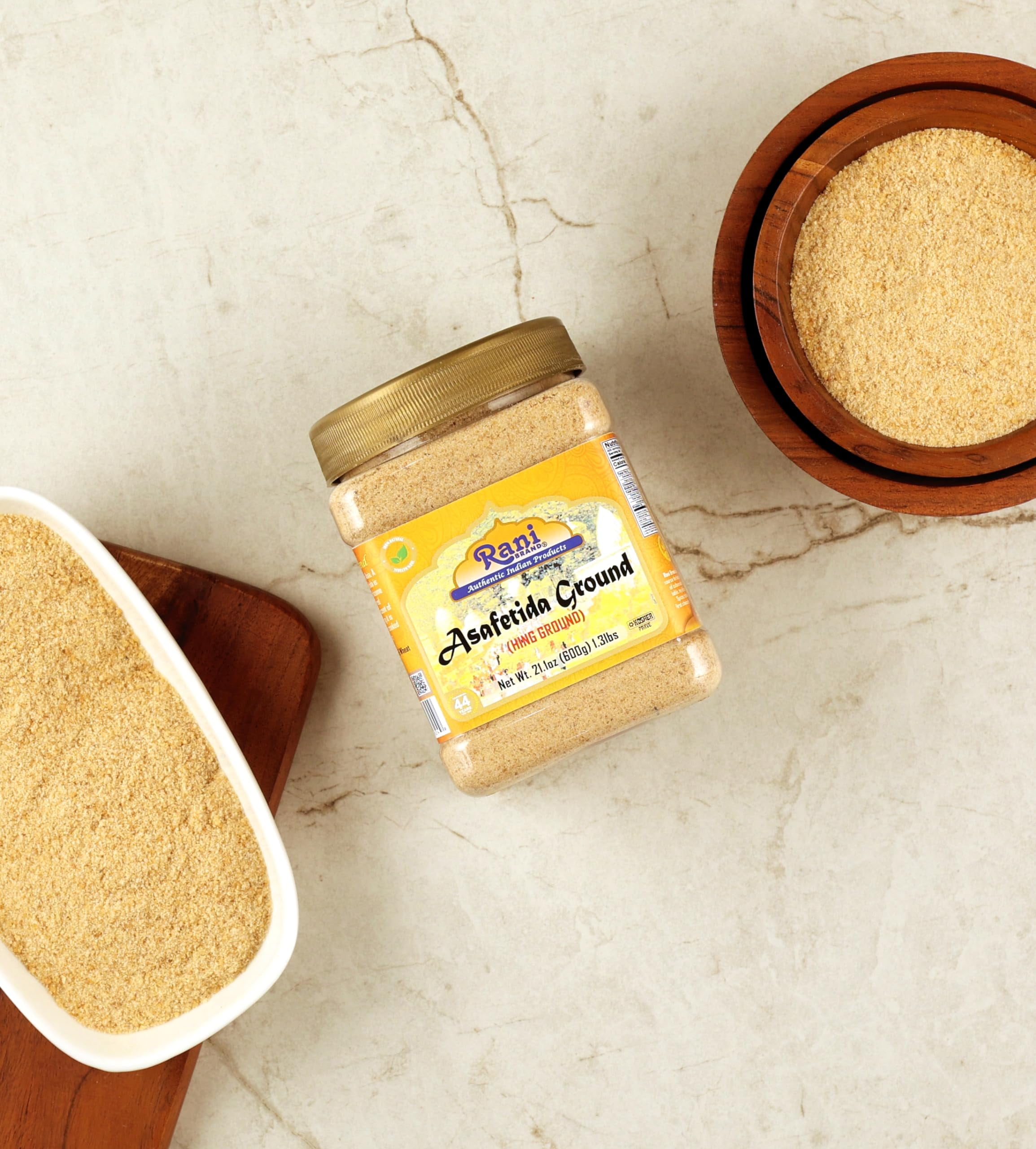 Rani Asafetida (Hing) Ground 21oz (600g) ~ All Natural | Salt Free | Vegan | NON-GMO | Kosher | Asafoetida Indian Spice | Best for Onion Garlic Substitute
