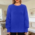 thumbnail image 2 of Fashion Knit Sweater Long Sleeve Crewneck Pullover Soft Comfortable Winter Casual Blouse, 2 of 4