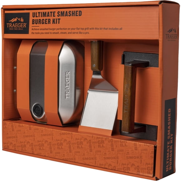 Kit para hamburguesas Traeger BAC734: herramientas para plancha y domo de vapor
