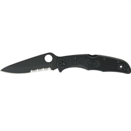 Comboedge Folding Blade - Spyderco Endura 4 Lightweight Black FRN Black Blade ComboEdge Folding Knife