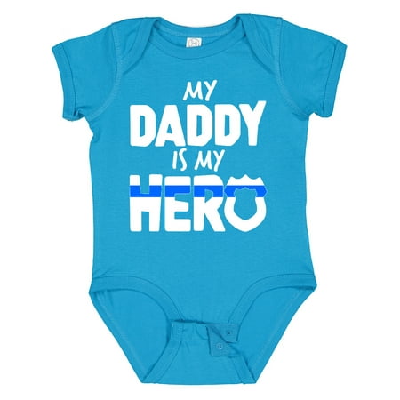 

Inktastic My Daddy is My Hero Police Officer Family Gift Baby Boy or Baby Girl Bodysuit