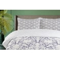 thumbnail image 4 of Ambesonne Octopus Duvet Cover Sets, Exotic Deep Ocean Creatures, 2-King, Indigo and Coconut, 4 of 7