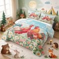 thumbnail image 3 of Erosebridal Rooster Twin Quilt Set for Girls, Daisy Garden Twin Coverlet Set, 2-Piece 1 Bedspread and 1 Pillowcase, 3 of 7