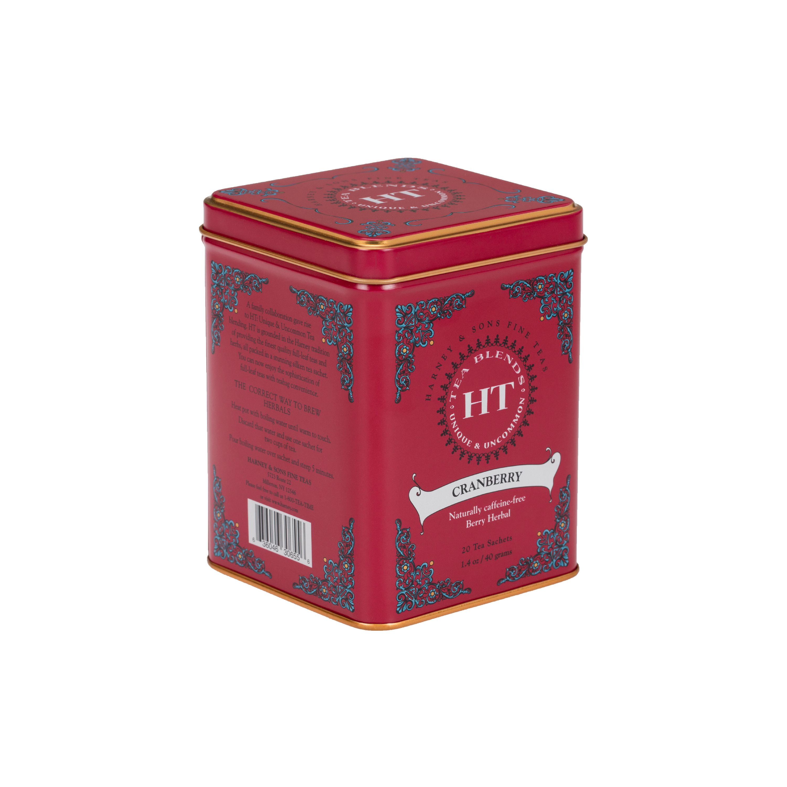 Harney & Sons, Berry Herbal Tea, Cranberry Tea Bags, 1.4 oz, 20 Count
