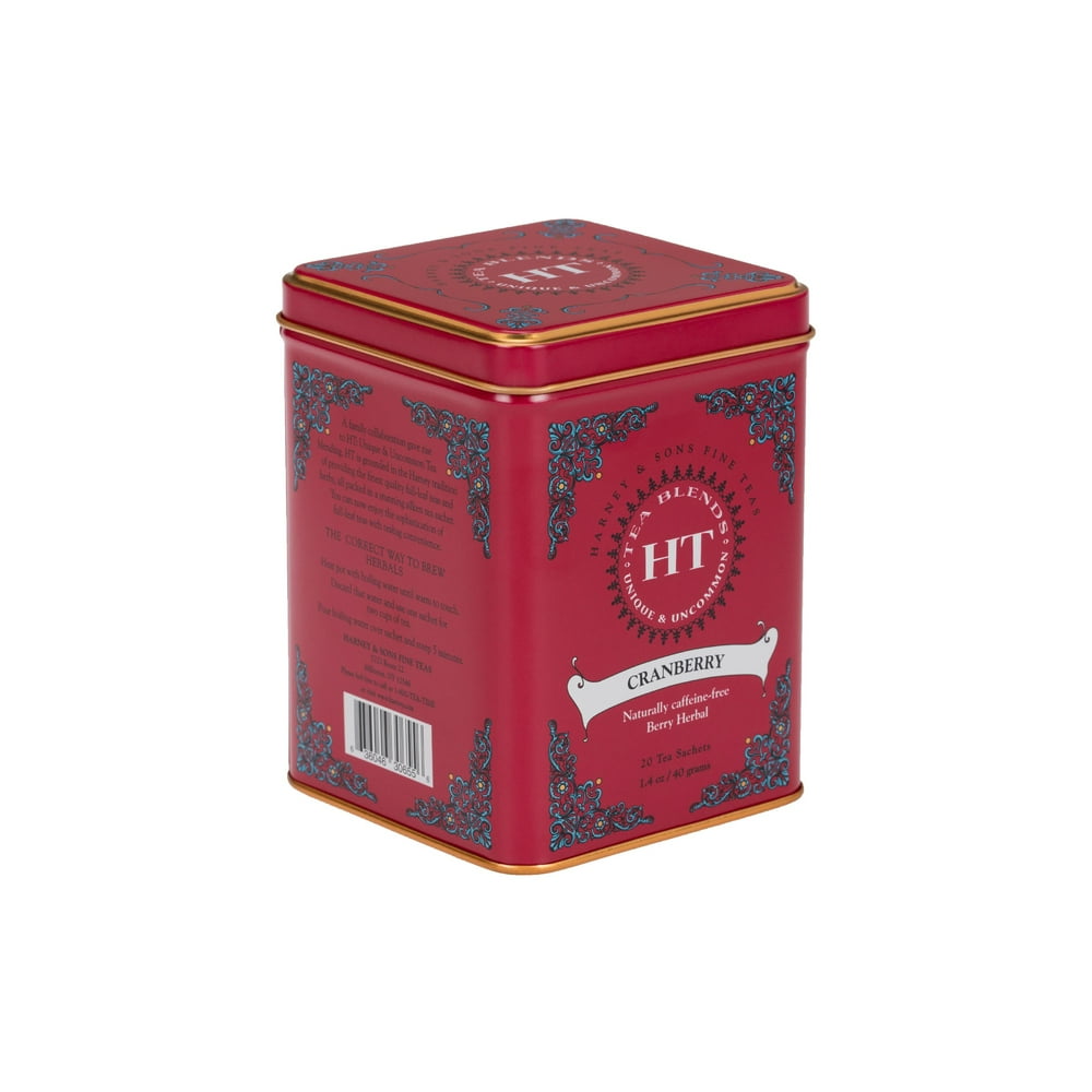 Harney & Sons, Cranberry Caffeine Free Herbal Tea, Tea Bags, 20 Ct