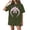 Army Green, variant on Ghostface Women's T-Shirt, Retro Heart Hands Graphic Print with Pink Flame, Spooky Cute Aesthetic Short Sleeve Crewneck Top