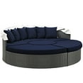 thumbnail image 4 of Modway Sojourn Aluminum Rattan Fabric Patio Daybed in Canvas/Navy, 4 of 5