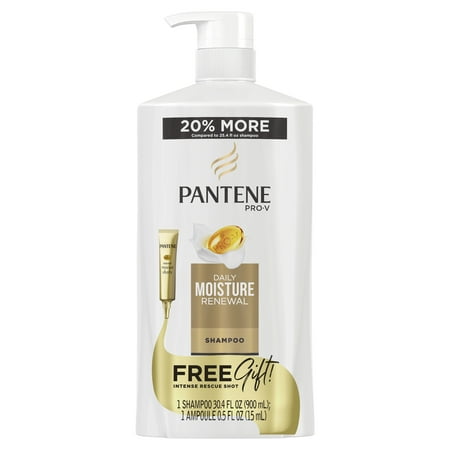 Pantene Pro-V Daily Moisture Renewal Shampoo, 30.4 fl oz with Intense Rescue