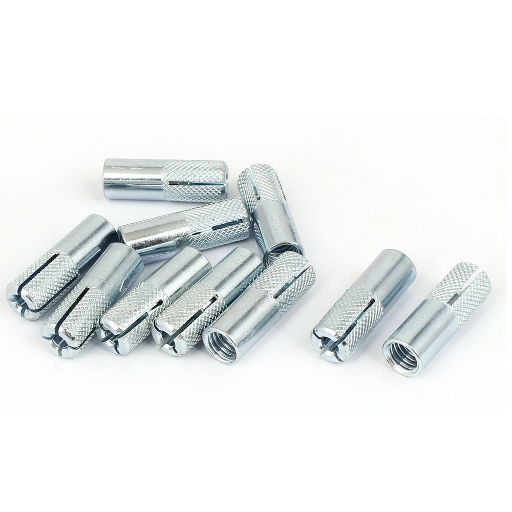 M8 x 30mm Female Threaded Expansion Bolt Sleeve Anchors Tool 10 Pcs