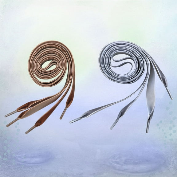 OUNONA Brown Velvet Wide Shoelaces for Shoe Use Durable Flat Shoe Lace 1.6cm Wide 120cm Long