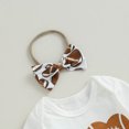 thumbnail image 6 of larppty Newborn Baby Girl Football Outfit Long Sleeve Baseball Letter Romper Bell Bottoms Headband Fall Clothes, 6 of 7