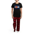 thumbnail image 4 of CafePress - Colorado Flag Women's Dark Pajamas - Women's Short Sleeve Print T-Shirt and Pants Dark Cotton Pajama Set, 4 of 7