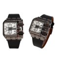 thumbnail image 2 of OULM Reloj de cuarzo de lujo para hombres Cuadrados con banda de cuero para hombre Reloj a Abanopi Mirar, 2 of 6