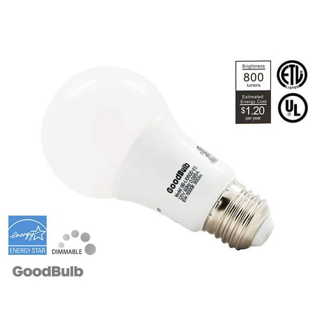LED Light Bulbs - 10 Watt (60 Watt Equivalent) - Daylight Bright - Dimmable - E26 Base - A19 Shape - 20 Pack -