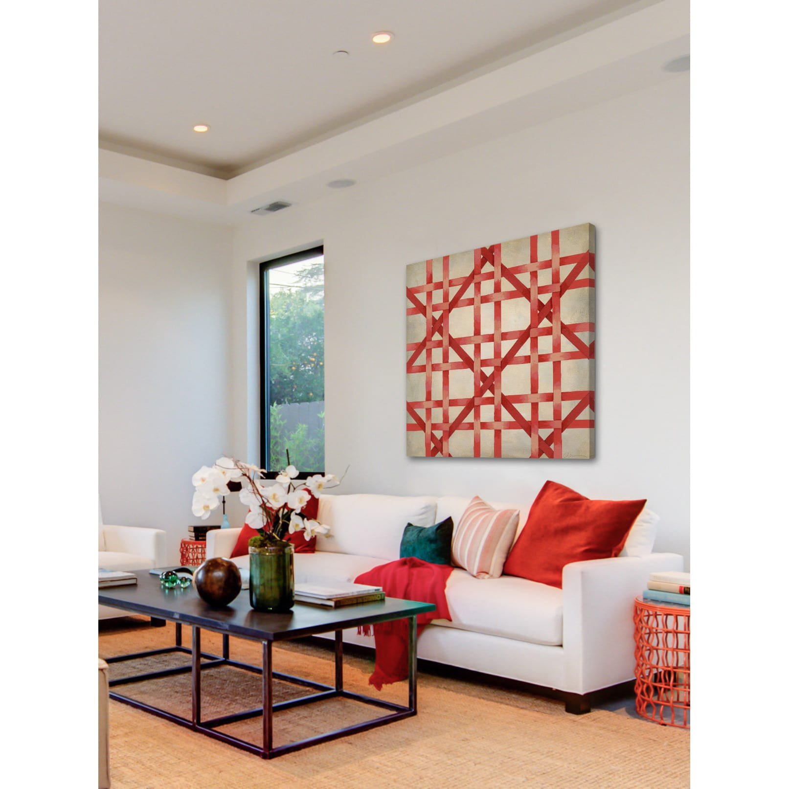 Marmont Hill "Woven Symmetry III" Painting Print on Wrapped Canvas