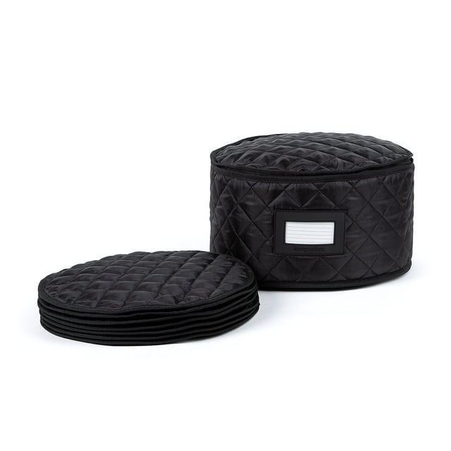 Covermates Keepsakes - Dish Storage - Padded Protection - ID Window - Stain Resistant - Machine Washable - China Storage, Cream