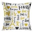 thumbnail image 1 of BSDHOME Paris Word Pattern Fills France Text Modern Alphabet Pillow Case 20x20 Inches Pillowcase, 1 of 1