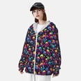 thumbnail image 3 of Balery Skull rainbow color mushroom Sudadera ligera de manga larga con capucha y protección solar UPF 50+ para hombre y mujer, ideal para pesca y running-Medium, 3 of 7