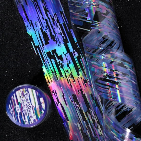 Punk Circuit Design Scrapbooking Sticker Clear Waterproof PET Adhesive Tape For Journals Diaries Craft