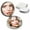 White Folding 3inch, variant on Double-Sided Handheld Mirror with Stand, 1X/10X Magnifying Mirror, Clear Adjustable, Round Shape, 25.8 x 15 cm