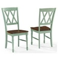thumbnail image 1 of Pemberley Row Wood Distressed Teal Dining Chair Traditional 39" Unassembled, 1 of 9