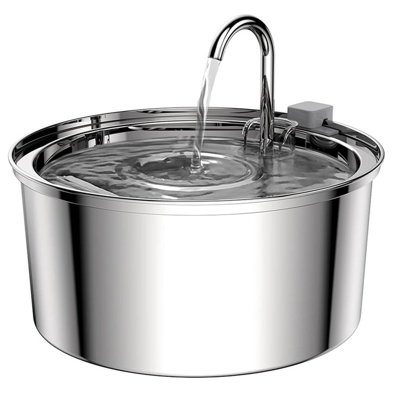 3.2L Stainless Steel Cat Dog Pet Drink Water Fountain Rechargeable Automatic Water Feeder Motion Sensor Bowl