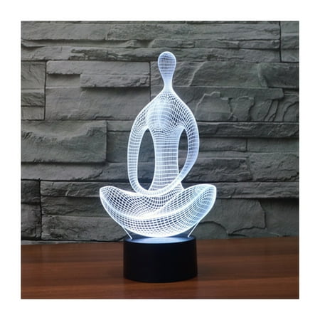 

7 Color Changing Night Lamp 3D Meditation Atmosphere Light 3D Visual Illusion Led Lamp Bedroom Living Room Decor