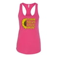 thumbnail image 2 of Wild Bobby, I'm Sunshine Mixed With A Little Hurricane , Inspirational/Christian, Women Racerback Tank Top, Raspberry, X-Large, 2 of 5