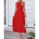 thumbnail image 4 of Vestido sin mangas midi bodycon BTFBM de punto acanalado de verano sin mangas, 4 of 8