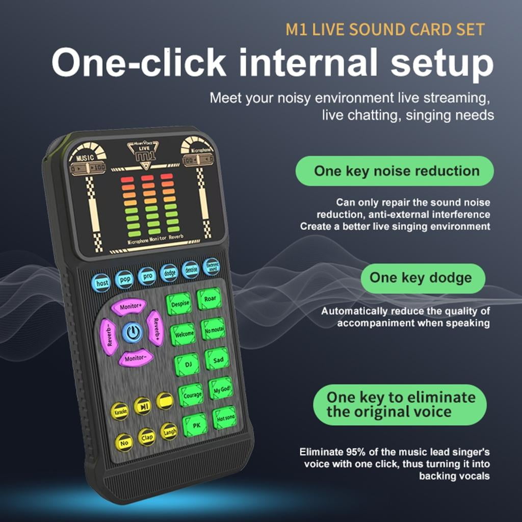 Universal USB Audios Interfaces Sound Card For Gaming Streaming Clear Voice Capture Build