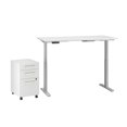 thumbnail image 1 of Move 60 Series 60W x 30D Adjustable Desk Set in White - Engineered Wood, 1 of 7