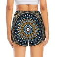 thumbnail image 4 of Xecao's Dot Mandala for a double-layer running short for women, perfect for gym, tennis, and more, featuring a convenient pocket., 4 of 9