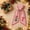 Letter P, variant on Christmas Wreath Sash, Winter Xmas Tree Letter Embroidery Pink Striped Fabric Satin Ribbon for Front Door Holiday Decoration
