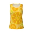 thumbnail image 4 of PAYOHTO Summer Tank Tops for Women Fruit Background Orange Workout Sleeveless Shirts, 4 of 8