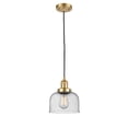thumbnail image 4 of Innovations Lighting  Franklin Restoration Bell - 1 Light 8" Cord Hung Mini Pendant Satin Gold/Seedy, 4 of 5