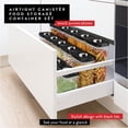 thumbnail image 2 of DWËLLZA KITCHEN 1L Black Airtight Food Storage Containers with Lids Set of 6, 2 of 7
