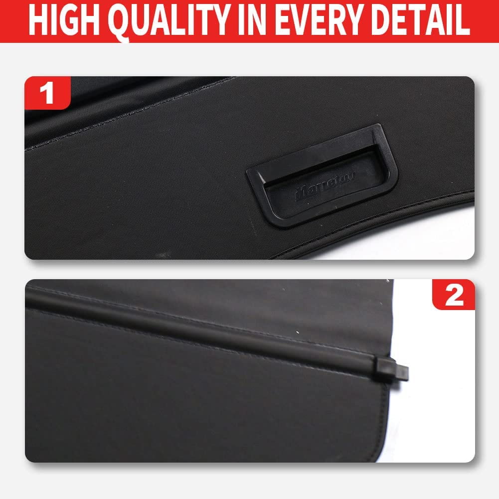 Marretoo Black Retractable Cargo Cover for 2019-2025 Honda Passport