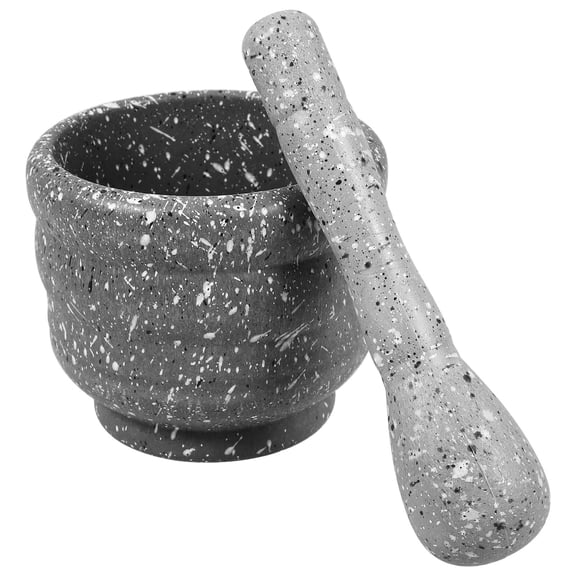 LOLIPPYY Garlic Crusher and Muddler Bowl Set, Dark Grey PP, Kitchen Tool for Home Cooking and Food Preparation